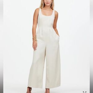 Madewell Wide-Leg Tank Jumpsuit in Drapey Twill